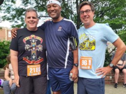 Emmett Madden, Sean Kilkenny, and Ken Lawrence at Jenkintown sunset run